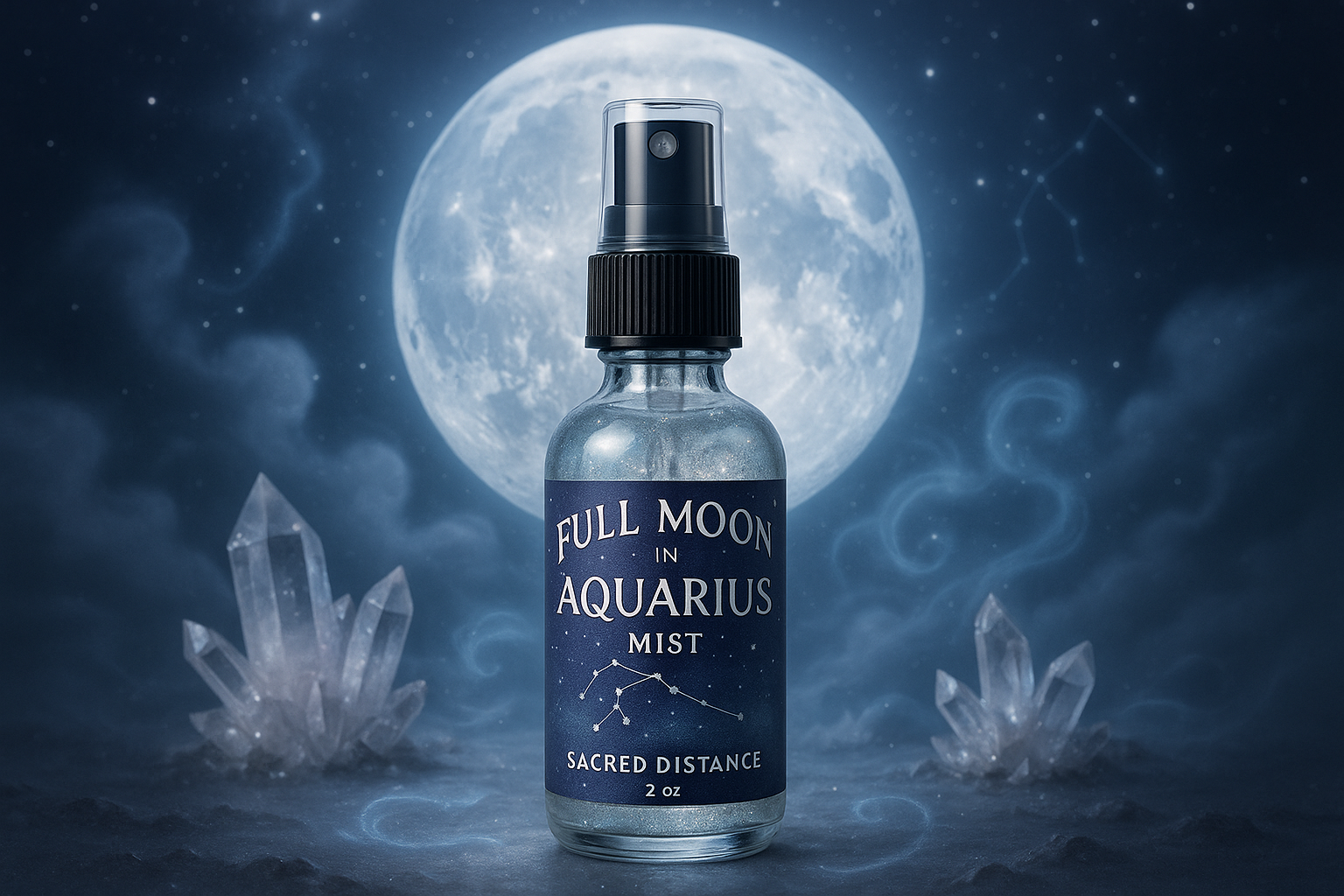 Full Moon in Aquarius Mist: “Sacred Distance”